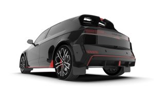 Hyundai Ioniq 5 N Mud Flap - Rally Armor - UR Black Flap/Metallic Black Logo - Black - `25-`27 Hyundai Ioniq 5 N Mud Flap - Rally Armor - UR Black Flap/Metallic Black Logo - Black - `25-`27